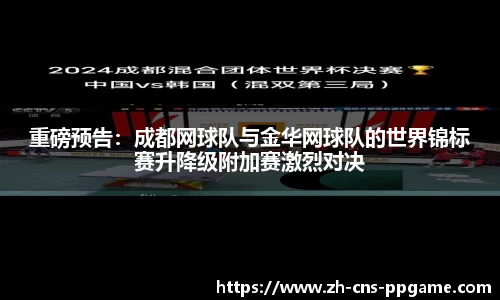 重磅预告：成都网球队与金华网球队的世界锦标赛升降级附加赛激烈对决